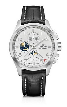 pánské švýcarské hodinky Delma Klondike Moonphase