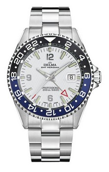 pánské švýcarské hodinky Delma Santiago GMT Meridian