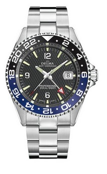 pánské švýcarské hodinky Delma Santiago GMT Meridian