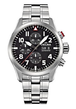 pánské švýcarské hodinky Delma Commander Chronograph