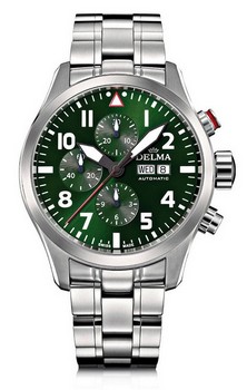 pánské švýcarské hodinky Delma Commander Chronograph