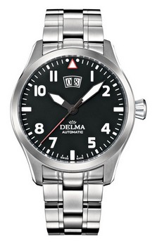 pánské švýcarské hodinky Delma Commander Big Date