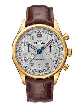 pánské švýcarské hodinky Delma Heritage Chronograf