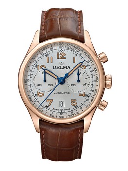 pánské švýcarské hodinky Delma Heritage Chronograf